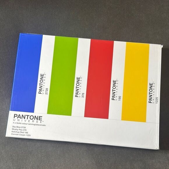 Pantone Universe RARE Large Colorful Placemats Box Set of 4 - Picture 2 of 12